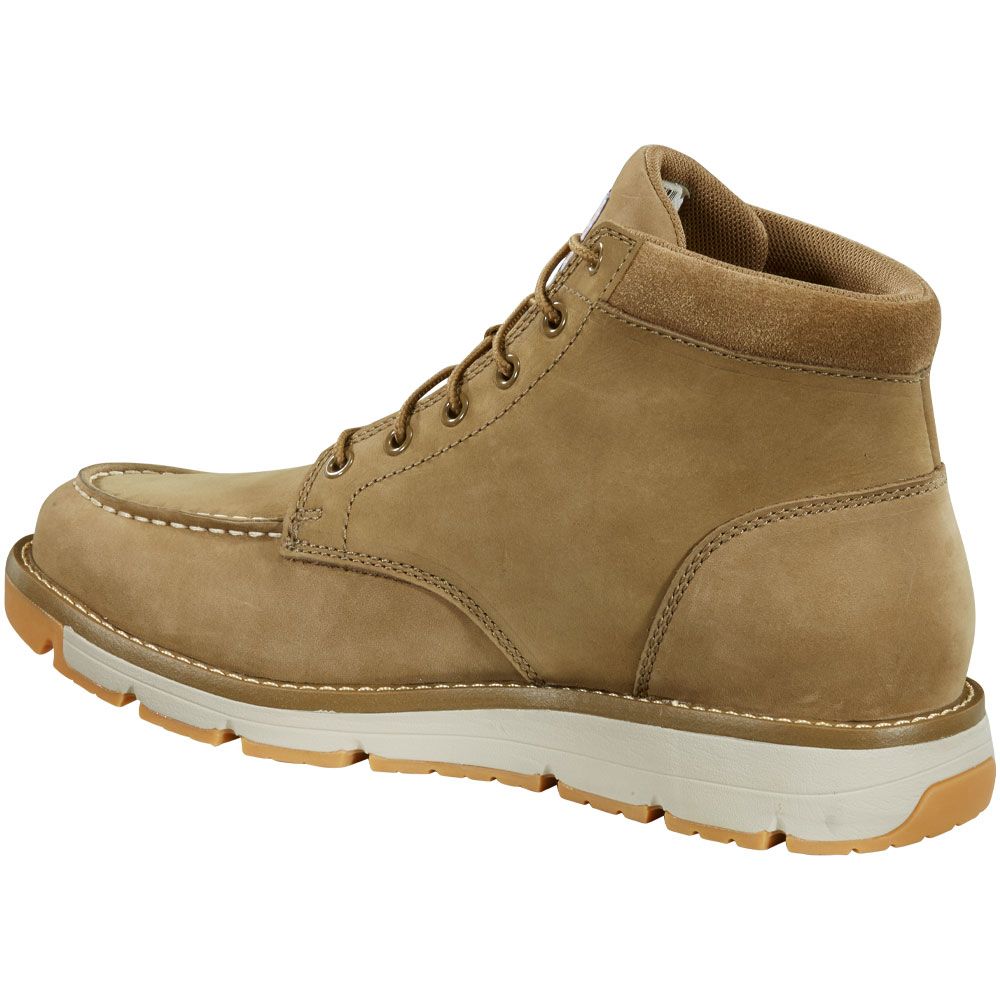 Carhartt Millbrook 5" Moc Coyote Non-Safety Toe Work Boots - Mens Khaki Back View