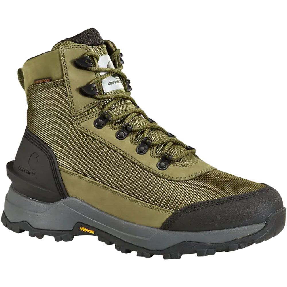 Carhartt Outdoor Hike Mid Wp Non-Safety Toe Work Boots - Mens Olive Nubuc  Hi Abrasion Fabric