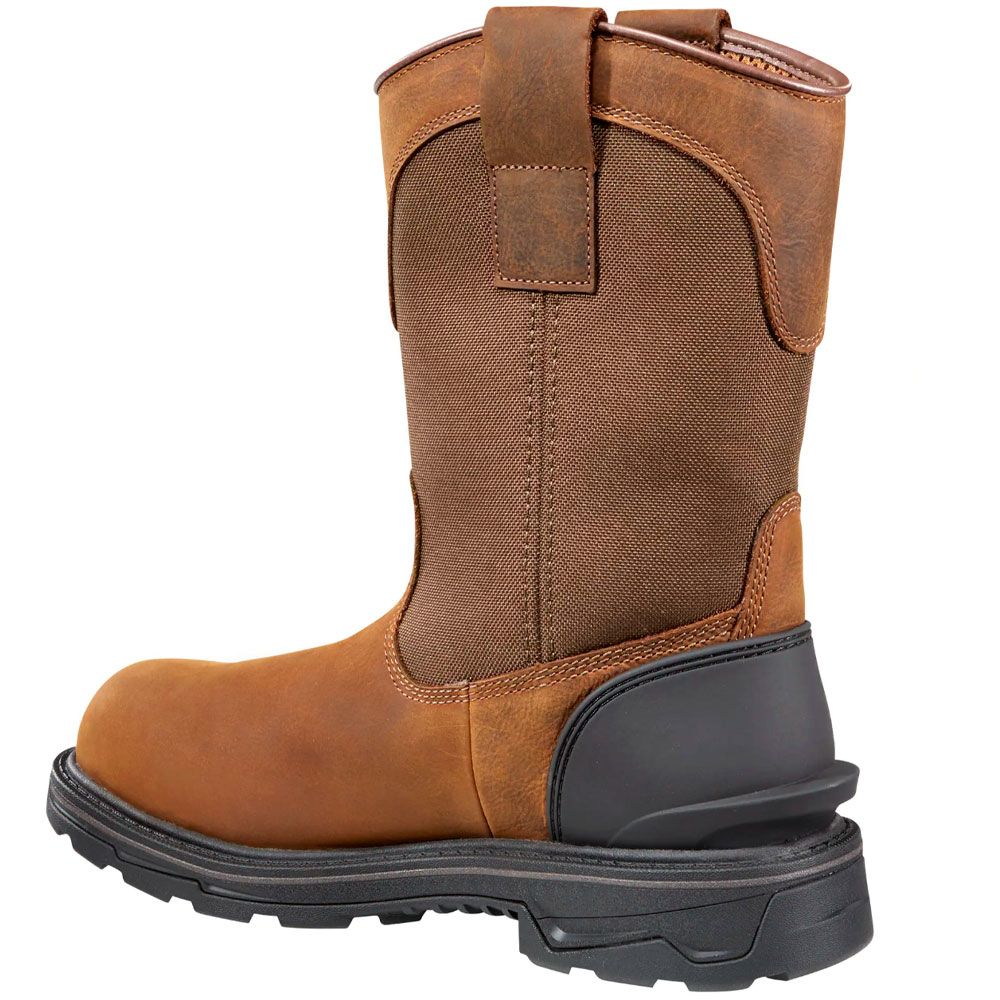 Carhartt Ft1000 11" Wp Well Non-Safety Toe Work Boot - Mens Bison Brown Oil Tan Back View