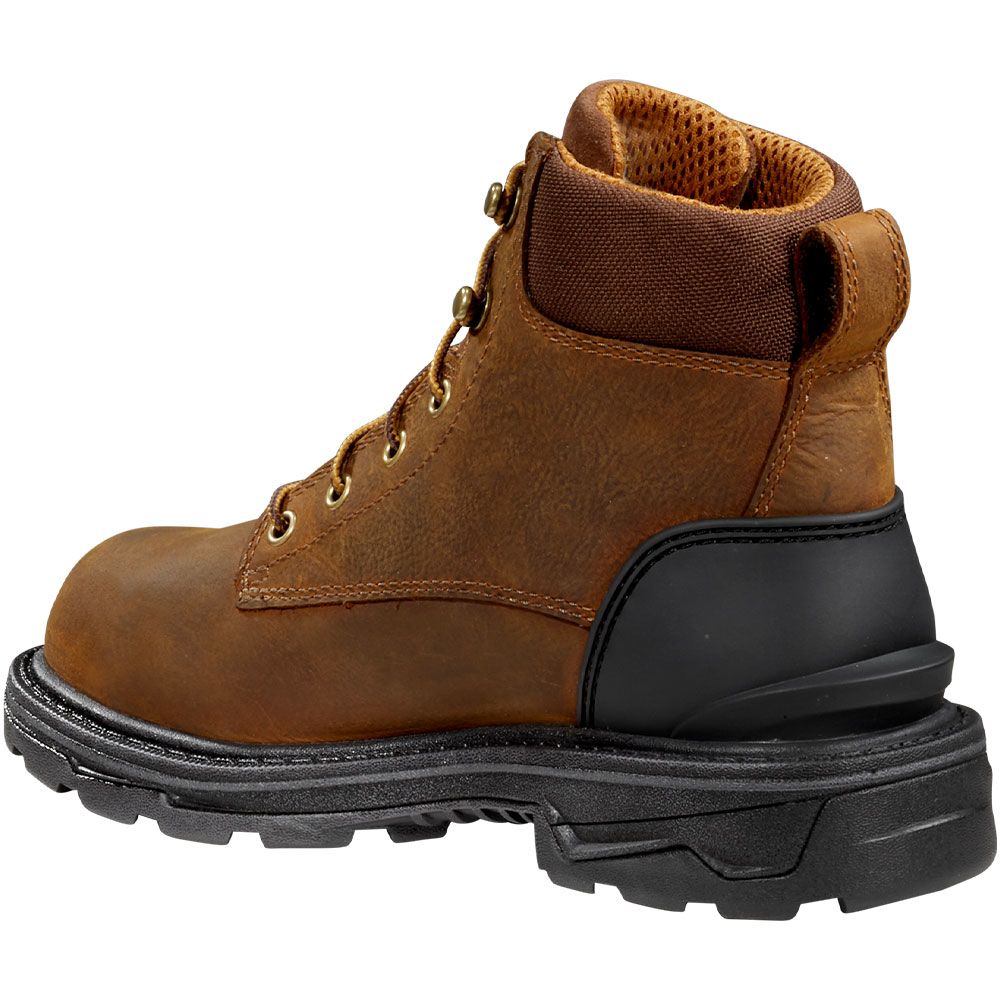 Carhartt Ironwood 6" Wp Brown Non-Safety Toe Work Boots - Womens Bison Brown Oil Tan Back View