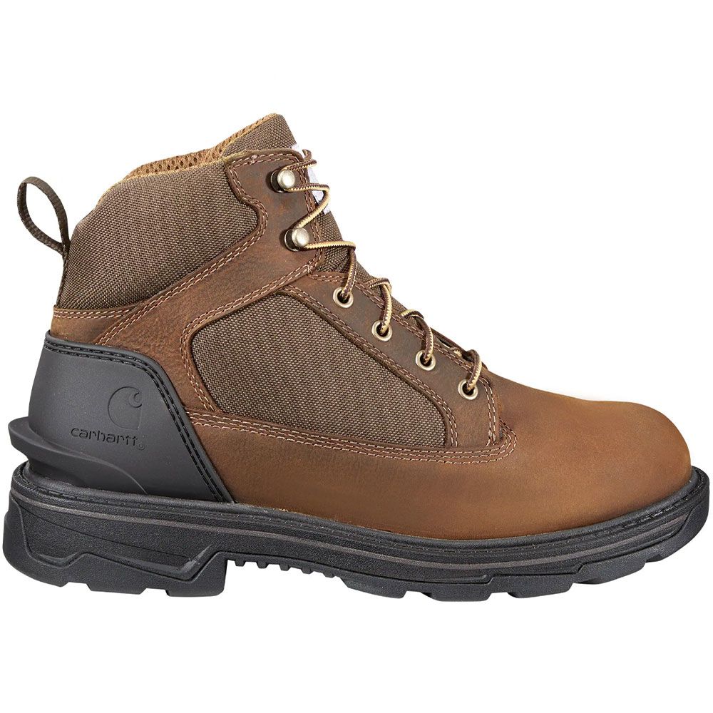 Carhartt Ft6010 6" Ironwood Non-Safety Toe Work Boots - Mens Bison Brown Oil Tan Side View