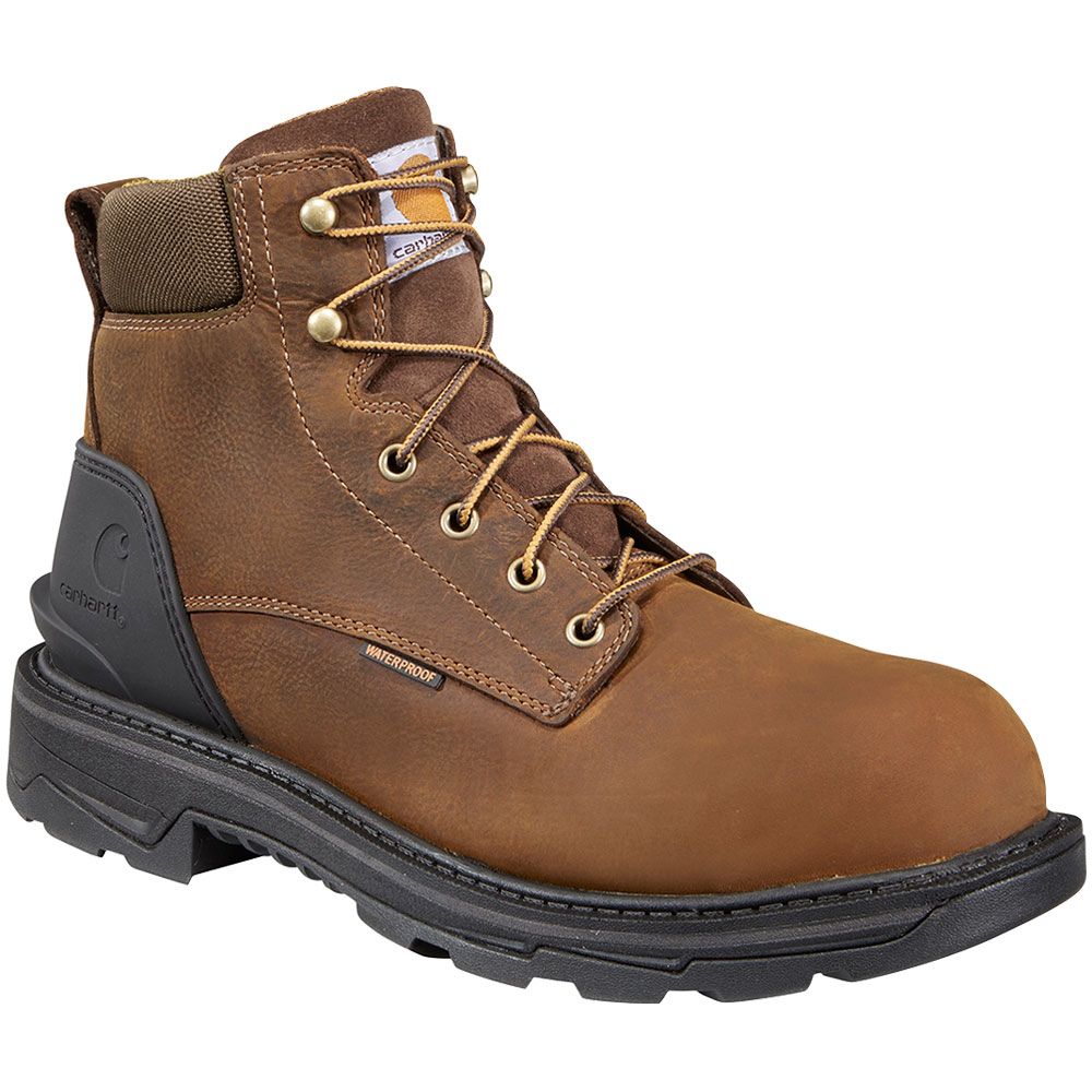 Carhartt Ironwood FT6500 6" WP AT Safety Toe Work Boots - Mens Bison Brown Oil Tan