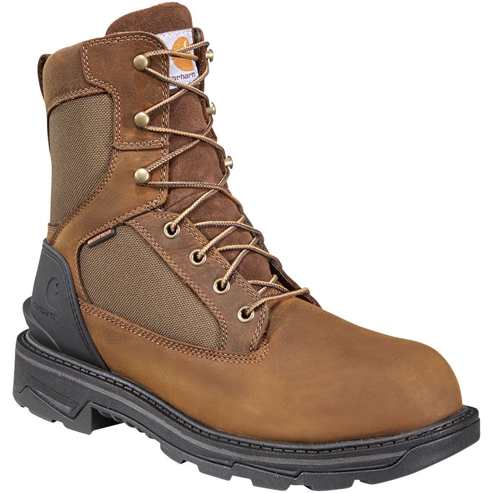 Carhartt Ironwood FT8000 8" WP Non-Safety Toe Work Boots - Mens Bison Brown Oil Tan