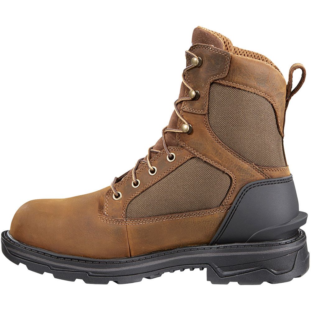 Carhartt Ironwood FT8000 8" WP Non-Safety Toe Work Boots - Mens Bison Brown Oil Tan Back View