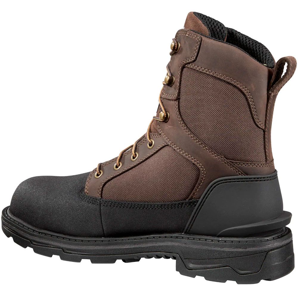 Carhartt Ironwood FT8509 8" WP AT Safety Toe Work Boots - Mens Dark Brown Back View