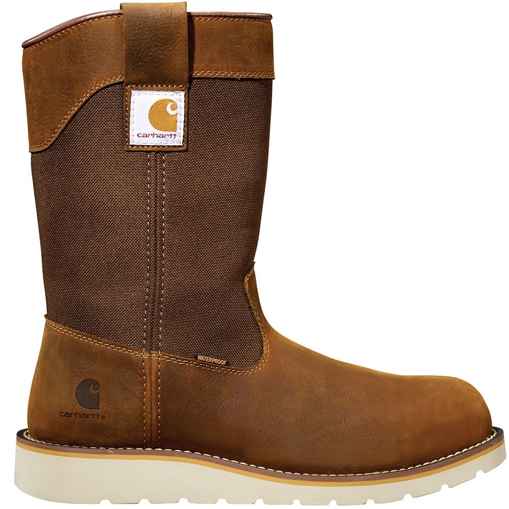 Carhartt FW1032-M Wedge Wellington WP Boots - Mens Bison Brown Oil Tan Side View