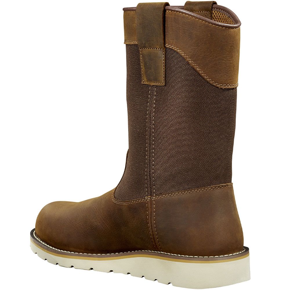 Carhartt FW1032-M Wedge Wellington WP Boots - Mens Bison Brown Oil Tan Back View