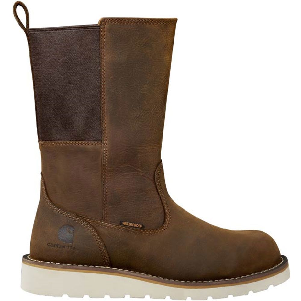 Carhartt FW1234-W Wedge Wellington Safety Toe Work Boots - Womens Bison Brown Oil Tan