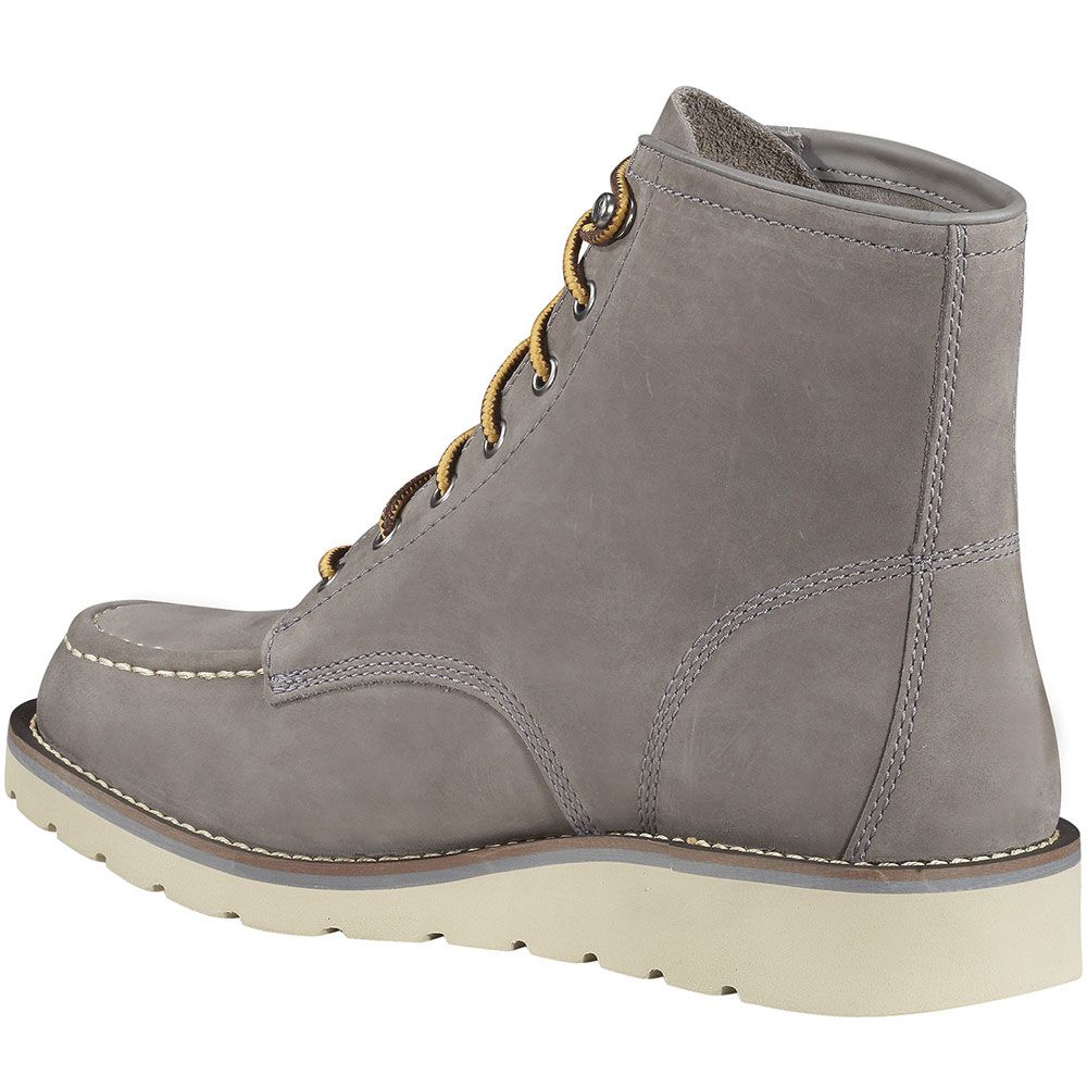 Carhartt Fw6082-M 6 In Wdg Mt Non-Safety Toe Work Boots - Mens Grey Nubuck Back View