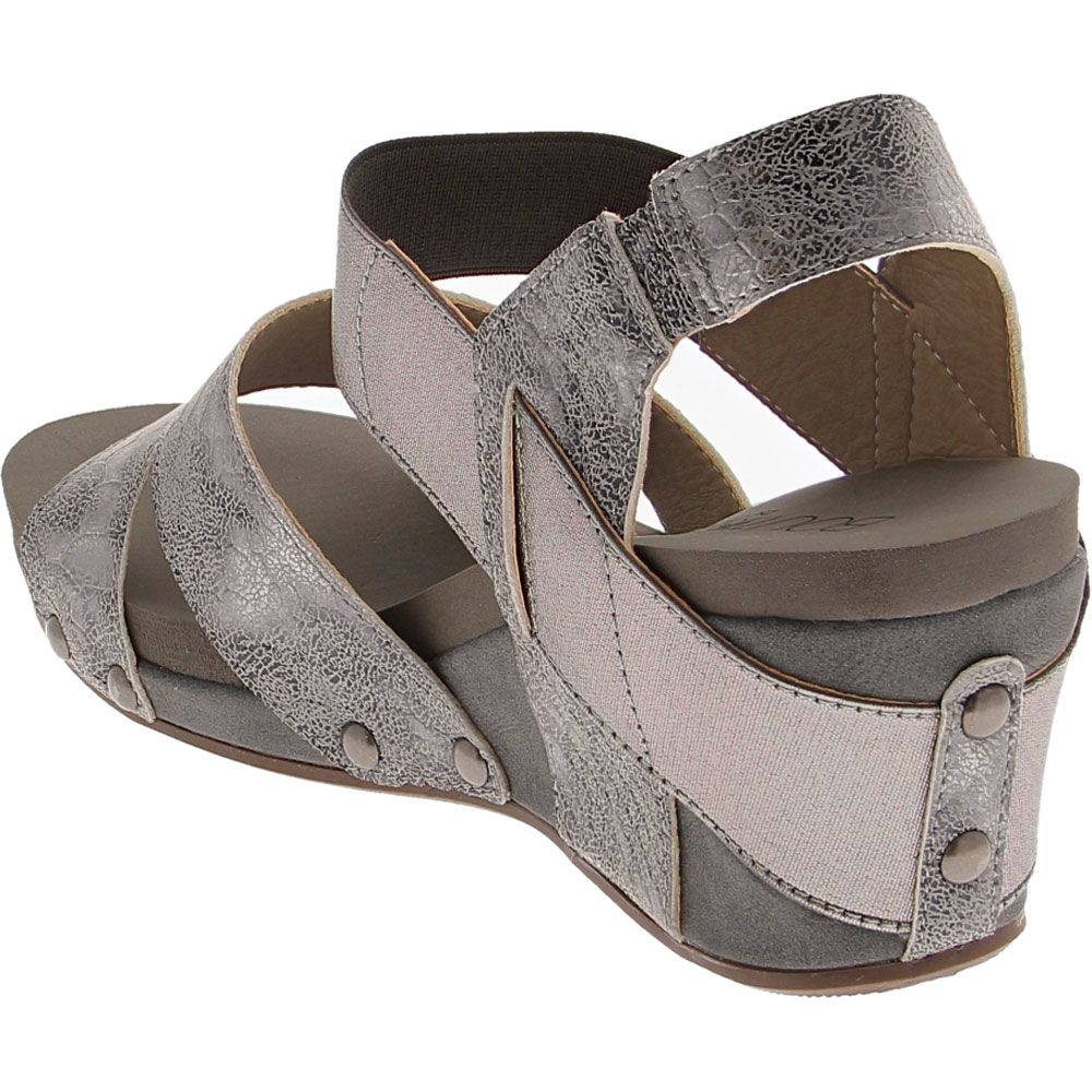Corkys Fig Sandals - Womens Pewter Back View