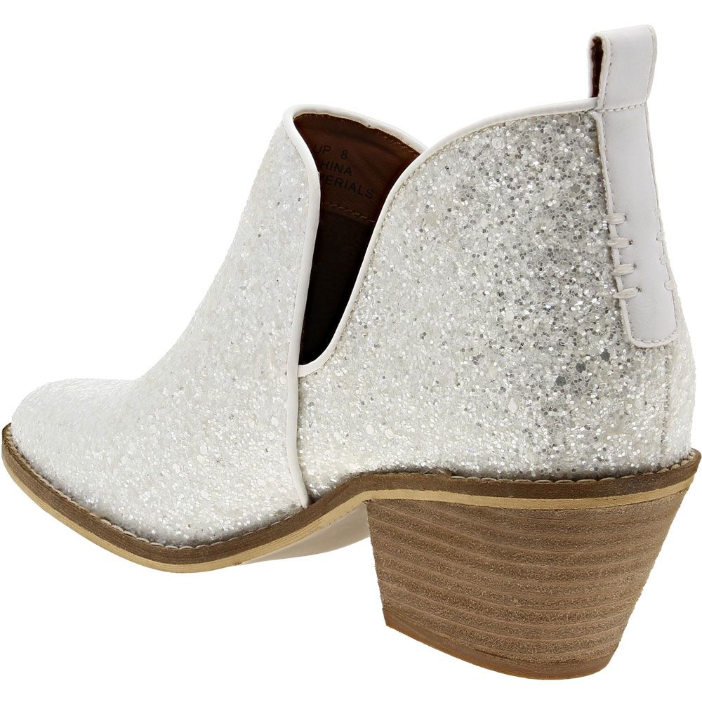 Corkys Glow Up Ankle Boots - Womens White Back View