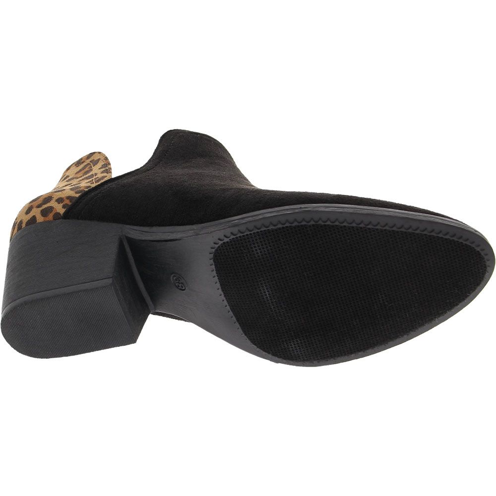 Corkys Kippi Ankle Boots - Womens Black Leopard Sole View