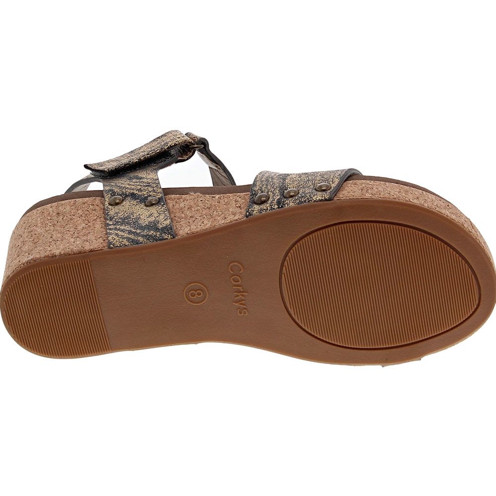 Corkys Spring Fling Sandals - Womens Gun Metal Sole View