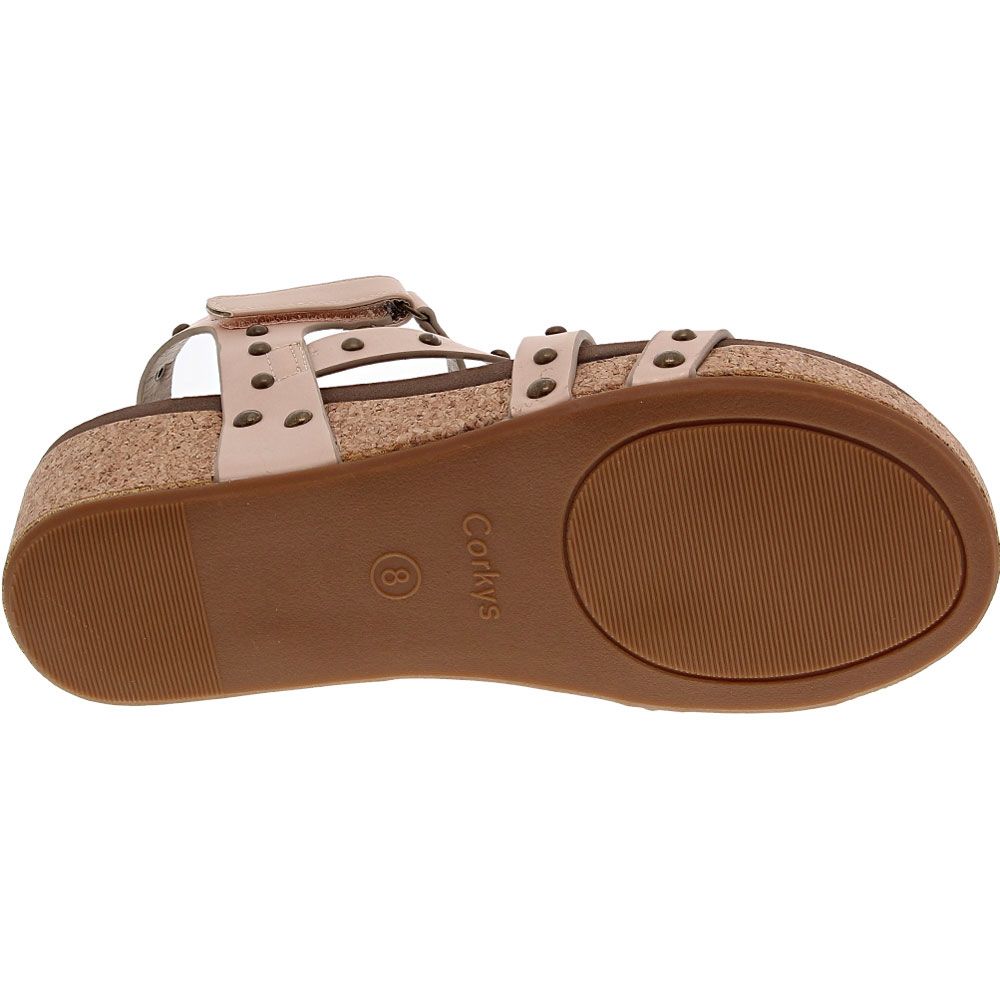 Corkys Under The Sun Wedge Sandals - Womens Copper Sole View
