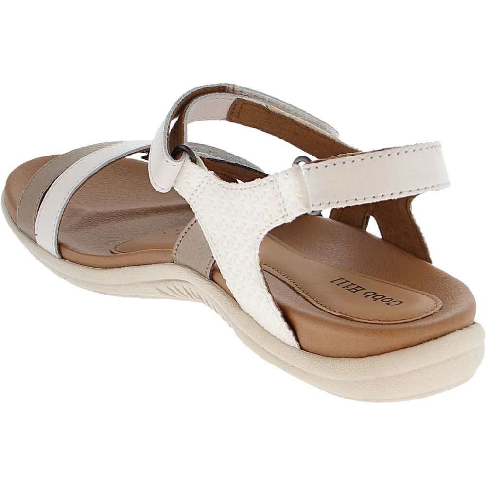 Cobb Hill Rubey Instep 3 Strap Womens Sandals White Back View