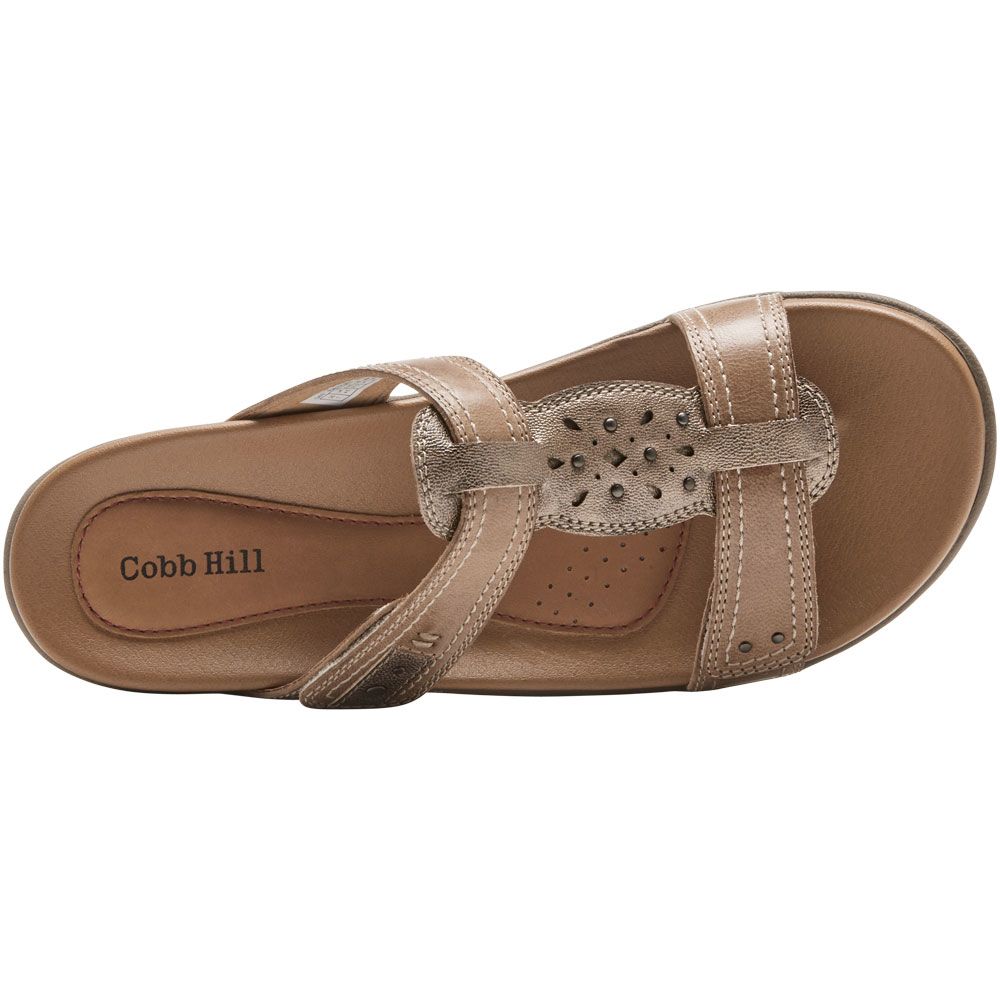 Cobb Hill Rubey Slide Sandals - Womens Taupe Back View