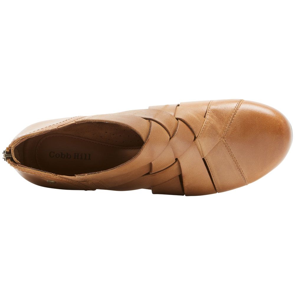 Cobb Hill Laurel Woven Slip on Casual Shoes - Womens Tan Back View