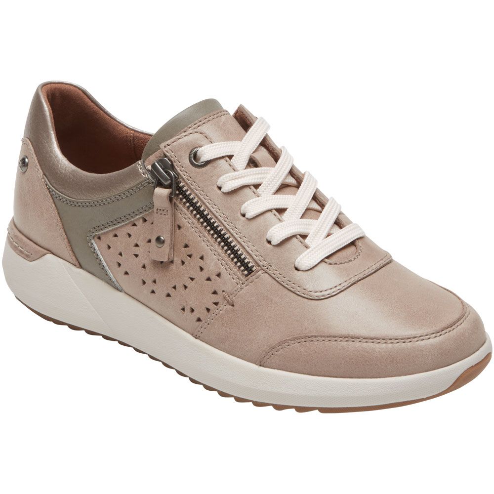 Cobb Hill Skylar Laceup Sneaker Womens Lifestyle Shoes Taupe