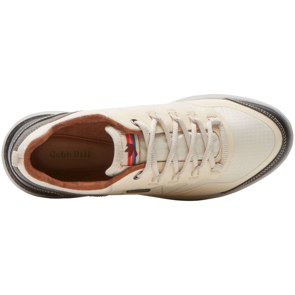 Cobb Hill Skylar Tie Sneaker Wp Lifestyle Shoes - Womens Vanilla Back View