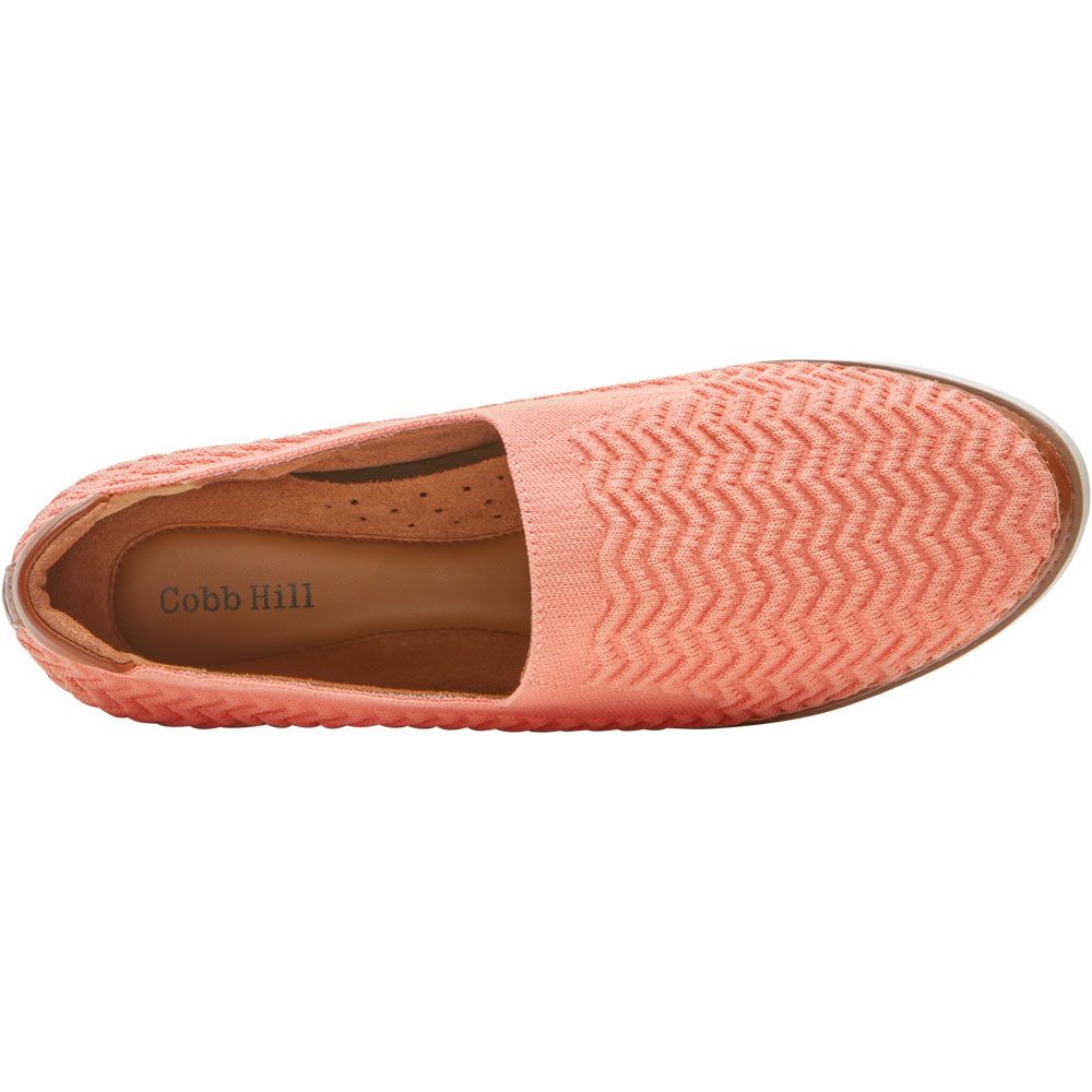 Cobb Hill Camryn Slip On Casual Shoes - Womens Bright Coral Back View