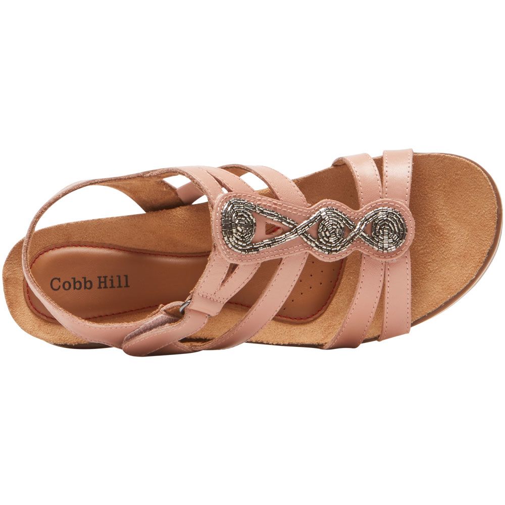 Cobb Hill May Beaded Sandals - Womens Tuscany Pink Back View