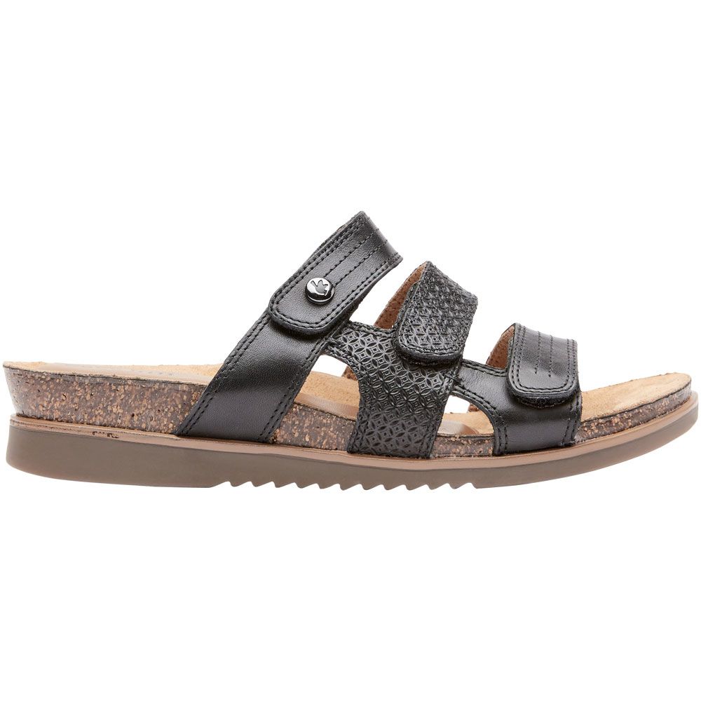 Cobb Hill May Slide Sandals - Womens Black Side View