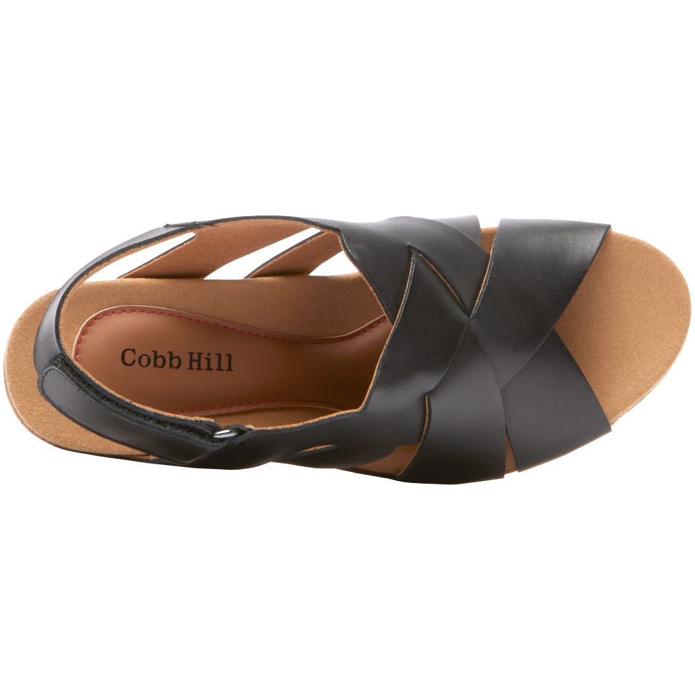 Cobb Hill Alleah Sling Sandals - Womens Black Back View