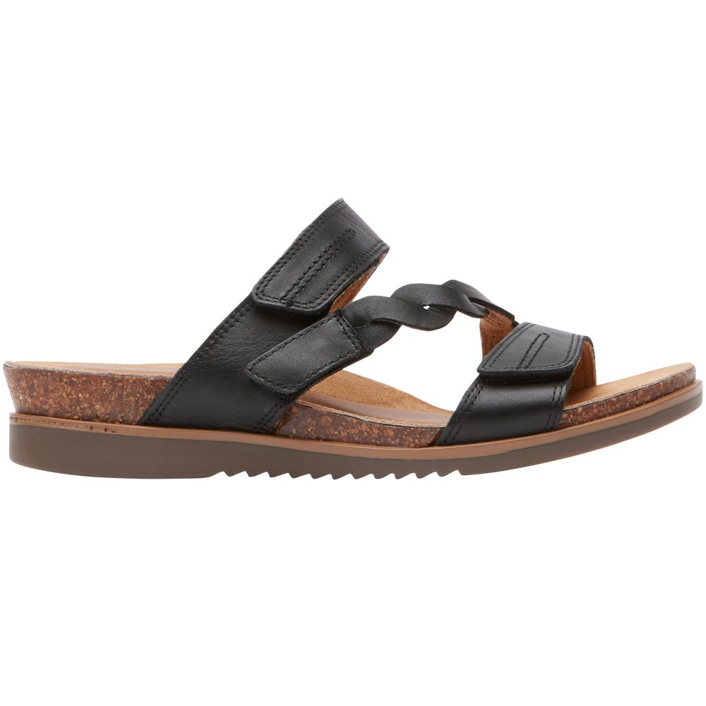 Asymmetrical on sale slide sandals