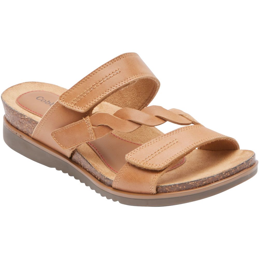 Cobb Hill May Asymmetrical Slide Sandals - Womens Honey