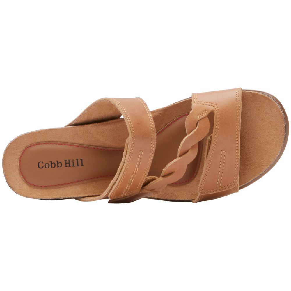 Cobb Hill May Asymmetrical Slide Sandals - Womens Honey Back View