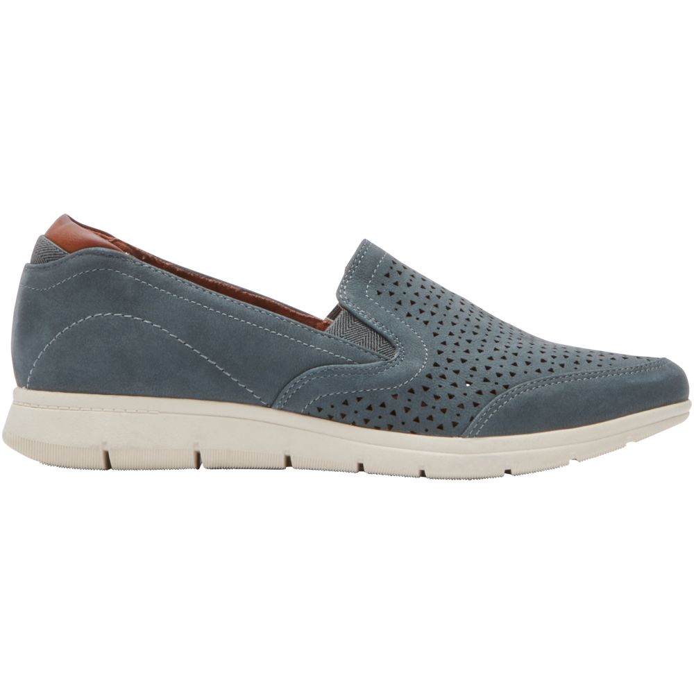 Cobb Hill Lidia Slip On Casual Shoes - Womens Stone Blue Side View