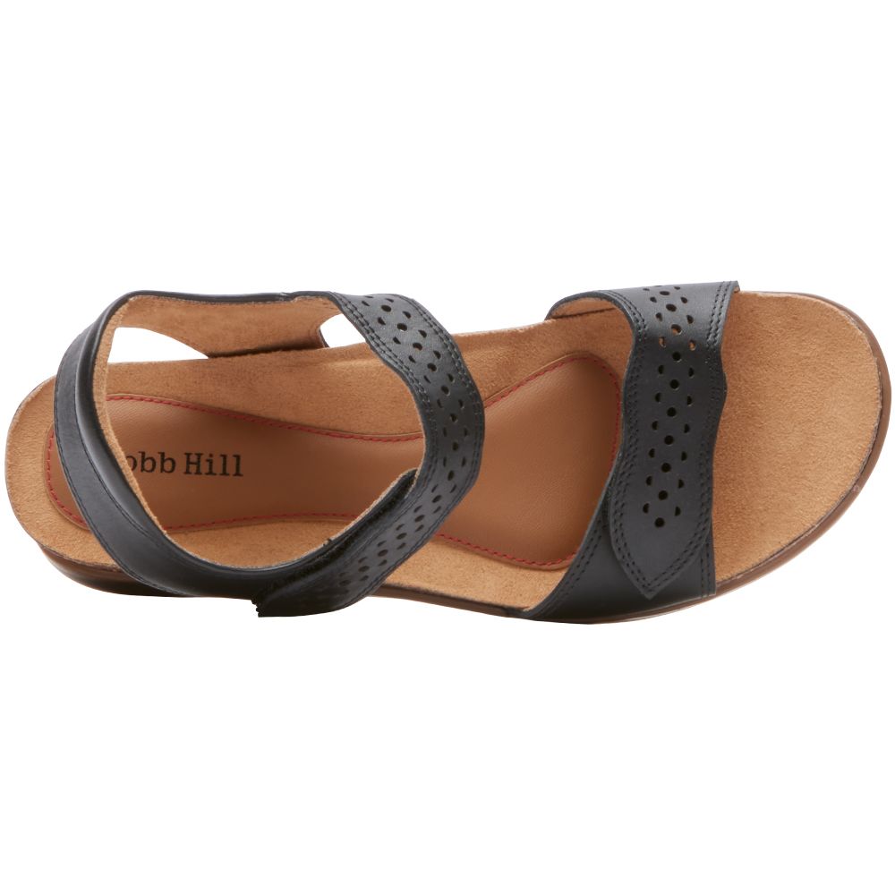 Cobb Hill May Wave Strap Sandals - Womens Black Back View
