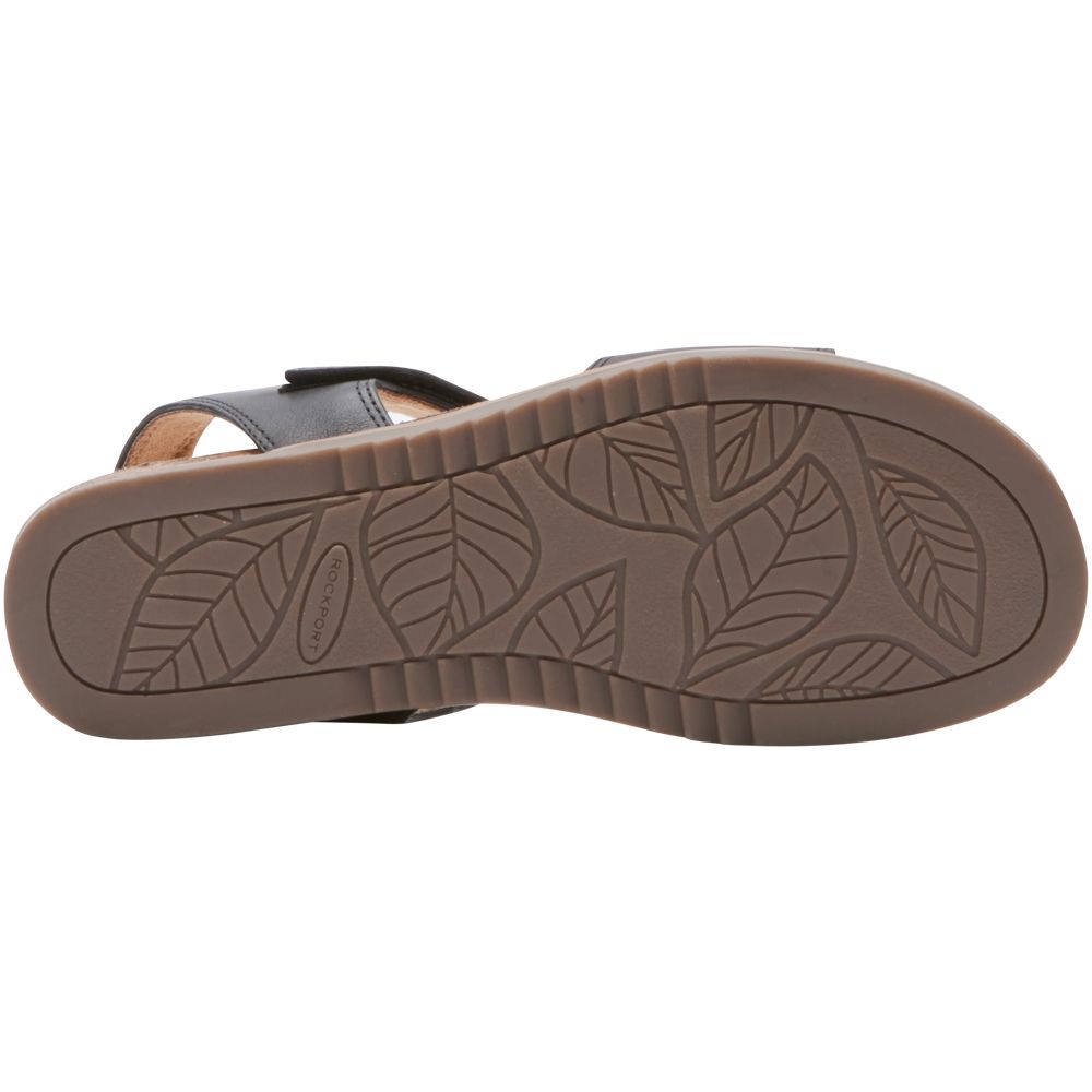 Cobb Hill May Wave Strap Sandals - Womens Black Sole View