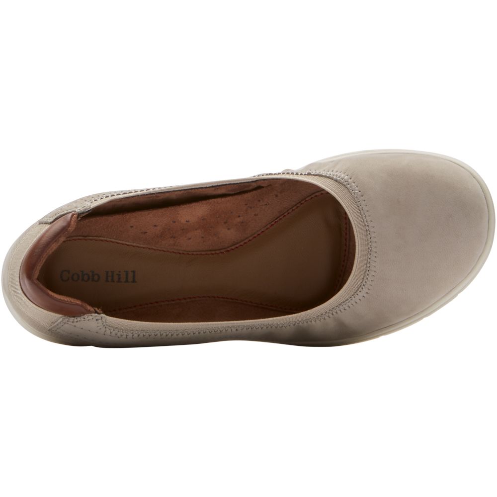 Cobb Hill Lidia Ballet Slip on Casual Shoes - Womens Dove Back View