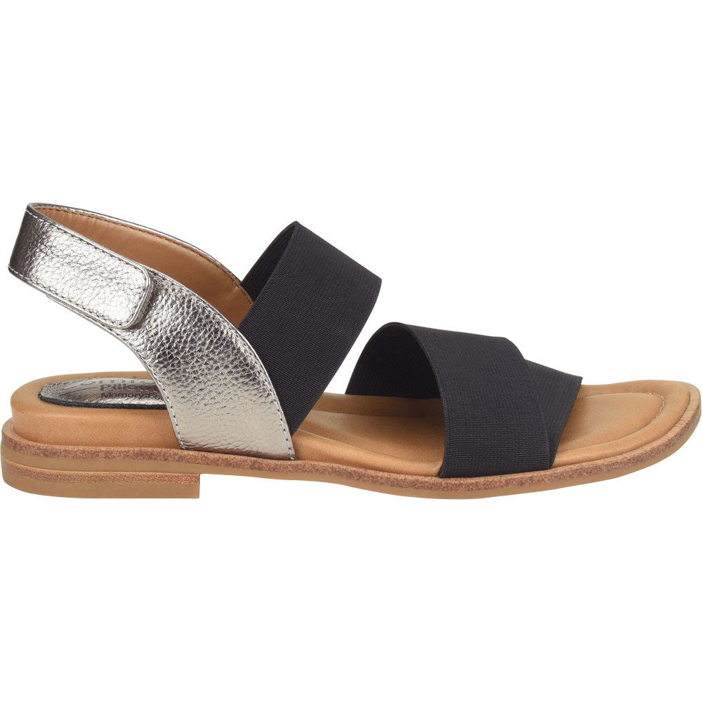 Comfortiva Dacey Sandals - Womens Black Grey Side View