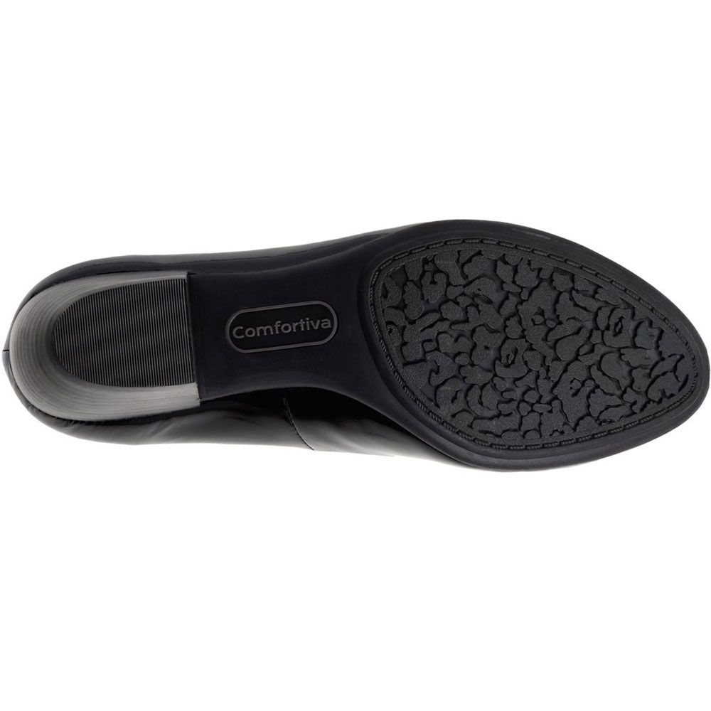 Comfortiva Amora Casual Dress Shoes - Womens Black Patent Sole View