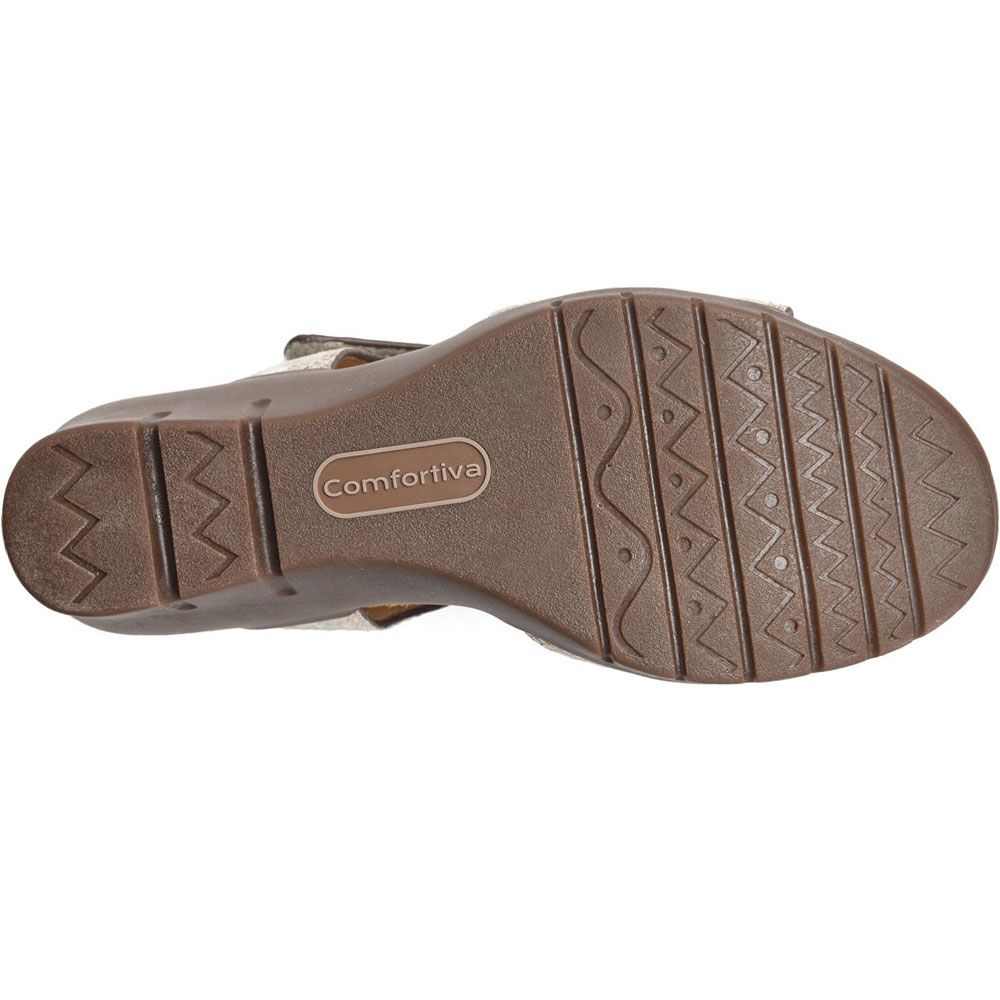 Comfortiva Abria Sandals - Womens Grey Flower Sole View