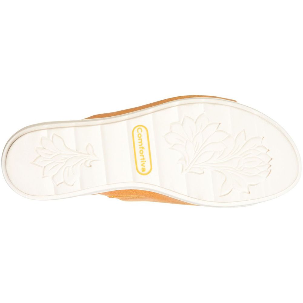 Comfortiva Pax Sandals - Womens Yellow Sole View