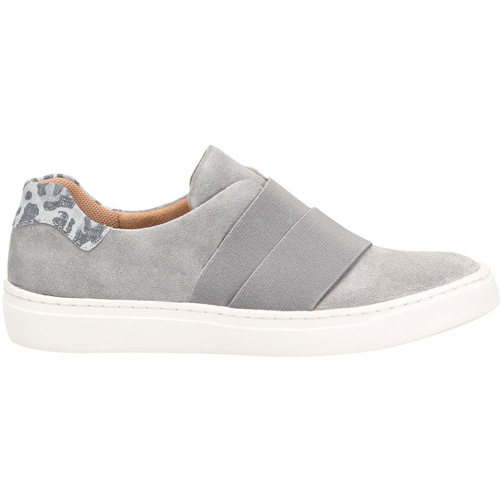 Comfortiva Tamyra Slip on Casual Shoes - Womens Grey Suede Side View