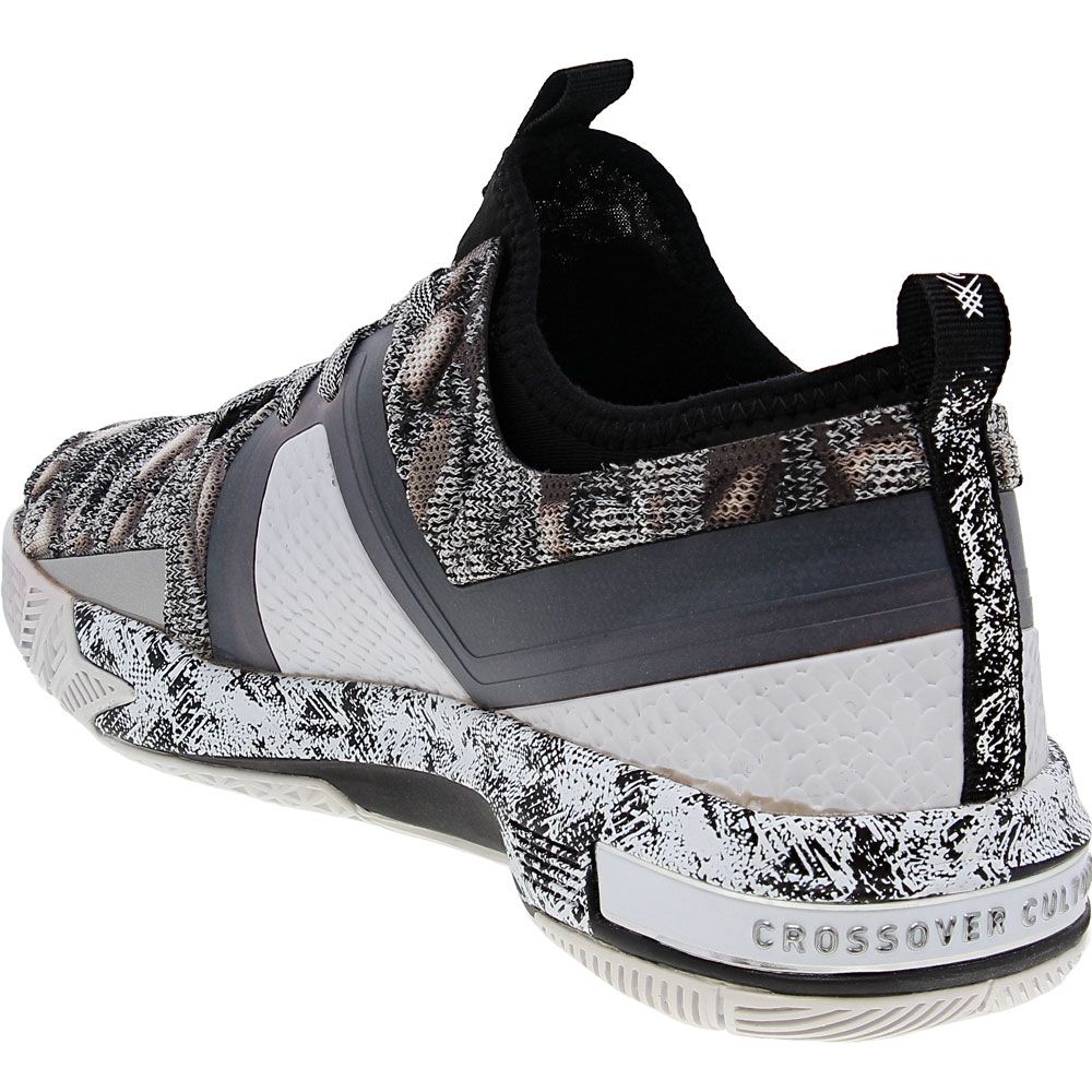 Crossover Culture Fortune Lo Mens Basketball Shoes White Black Back View