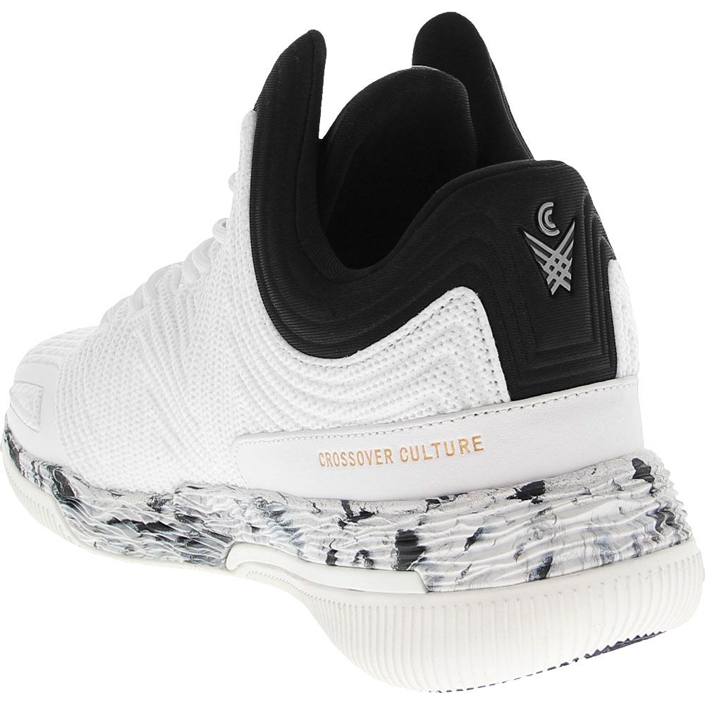 Crossover Culture Kayo Basketball Shoes - Mens White Grey Back View