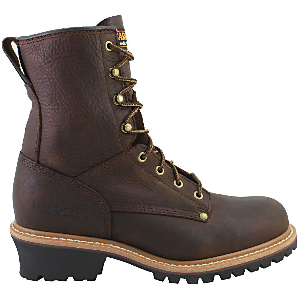Carolina 1821 Steel Toe Work Boots - Mens Dark Brown Side View