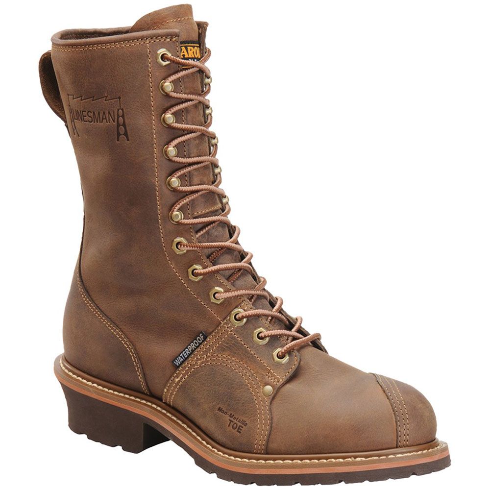 Carolina CA1904 10 In Wp Composite Toe Work Boots - Mens Dark Brown