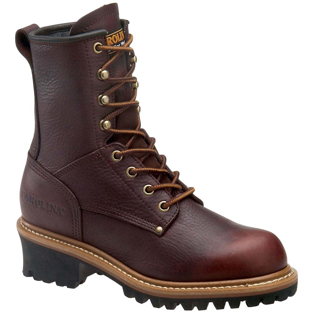 Carolina 8 Inch EH Logger Soft Toe Work Boots 421 - Womens Dark Brown