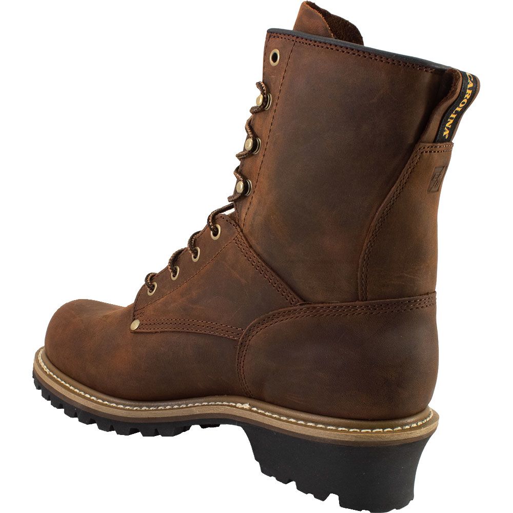 Carolina CA4821 Non-Safety Toe Work Boots - Mens Dark Brown Back View