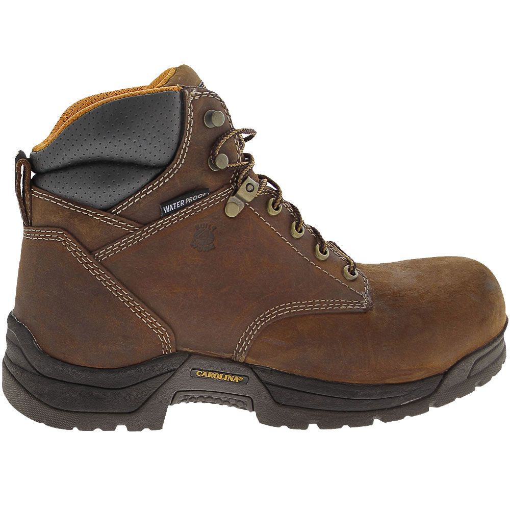 Carolina CA5020 Broad Toe Work Boots - Mens Brown Black