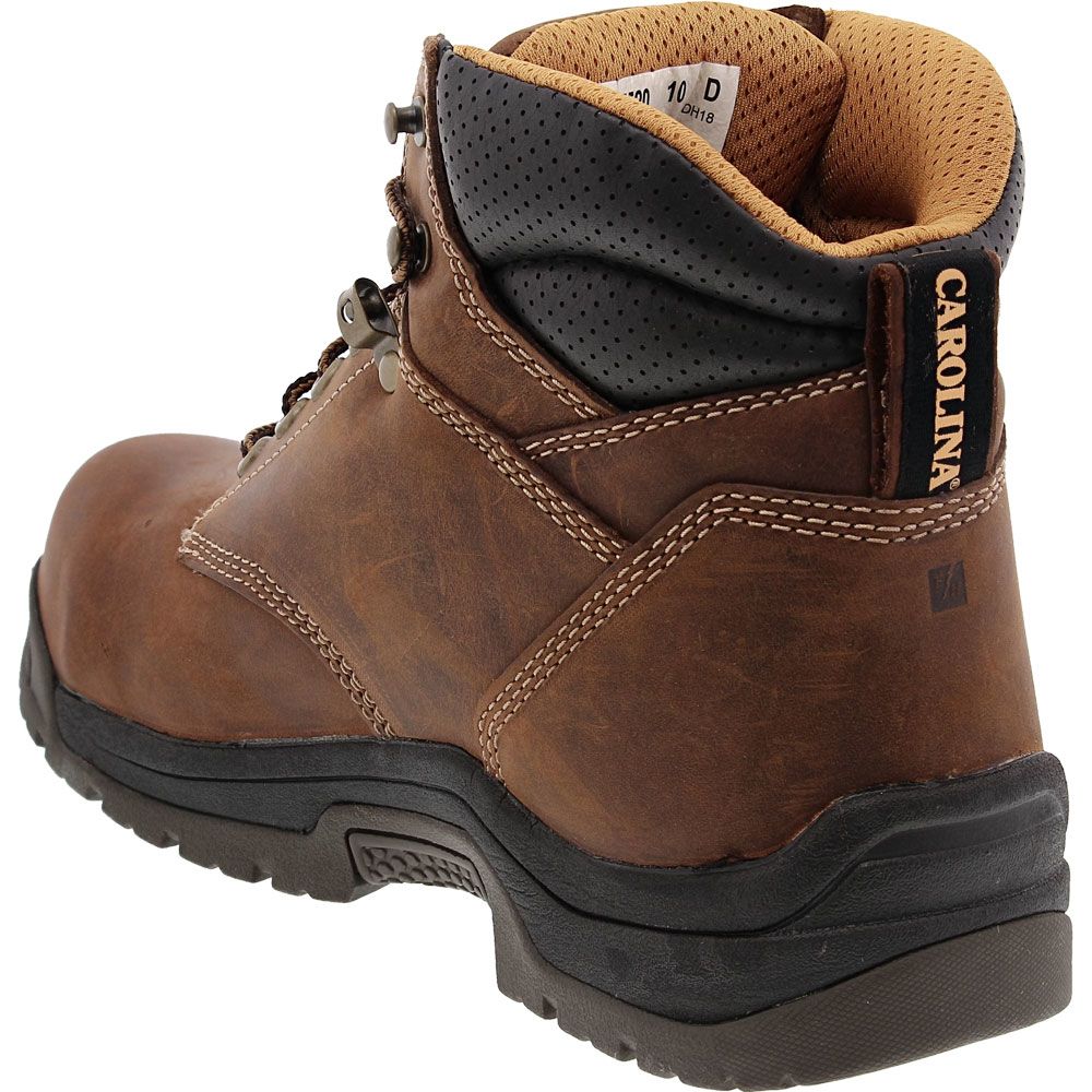 Carolina CA5520 Composite Toe Work Boots - Mens Brown Black Back View