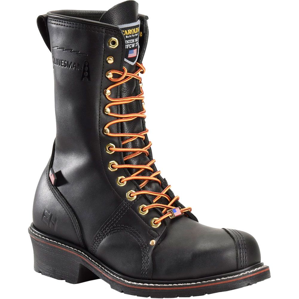 Carolina 905 Non-Safety Toe Work Boots - Mens Black Oiltan