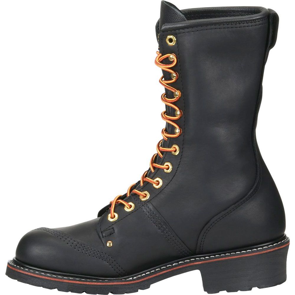 Carolina 905 Non-Safety Toe Work Boots - Mens Black Oiltan Back View