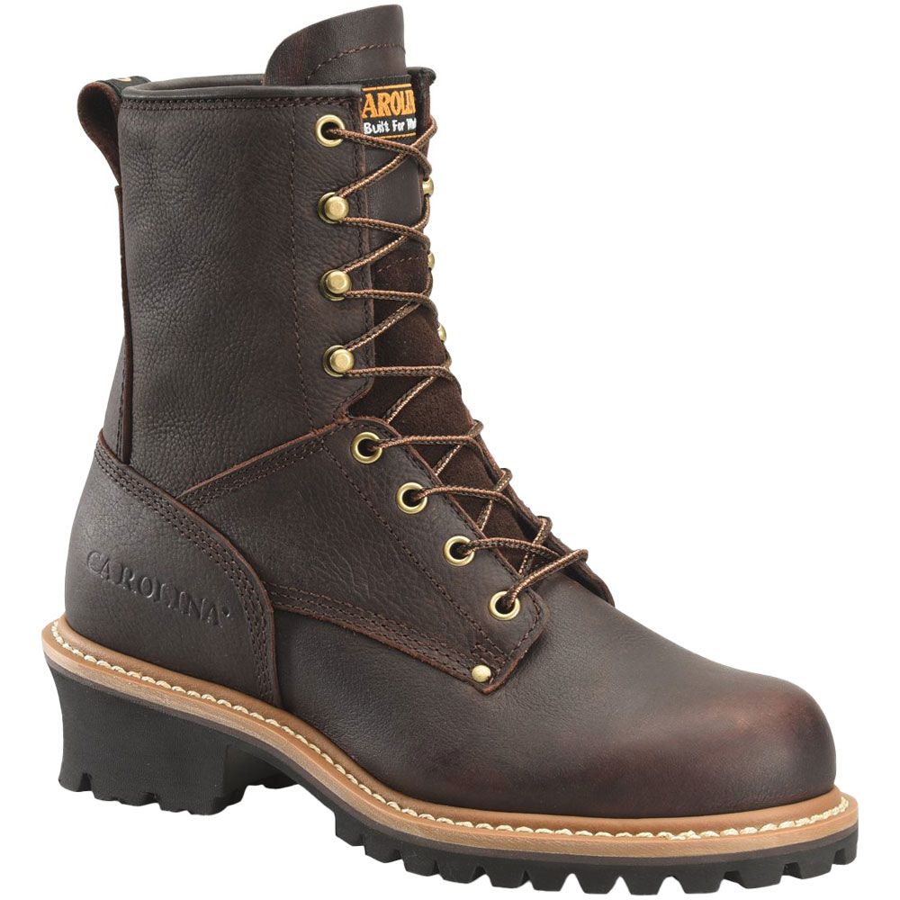 Carolina 8 Inch EH Logger Steel Toe Work Boots CA1421 - Womens Dark Brown